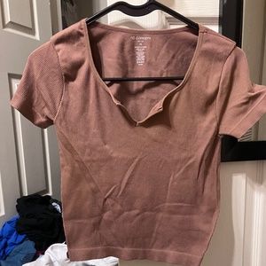 Brown crop top